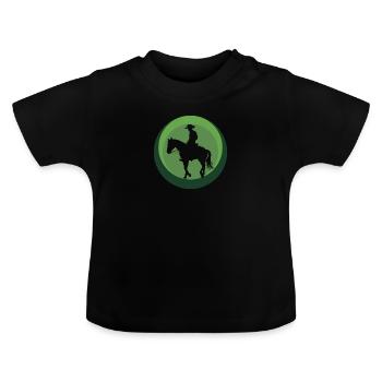 Cowboy Sheriff Rodeo - Baby Organic T-Shirt with Round Neck - black - Front