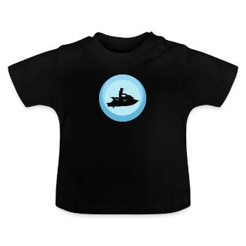 Wassersport Jet Ski - Baby Bio-T-Shirt mit Rundhals - Schwarz - Vorne