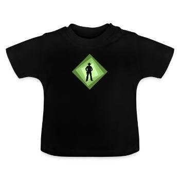 Cowboy Western - Baby Bio-T-Shirt mit Rundhals - Schwarz - Vorne