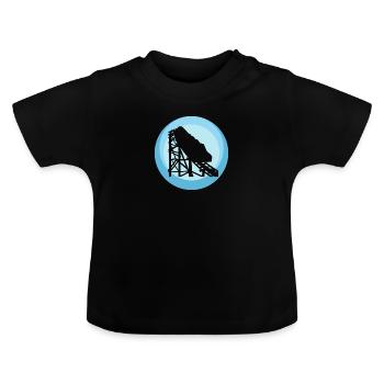 Rummel Lukas Achterbahn - Baby Bio-T-Shirt mit Rundhals - Schwarz - Vorne