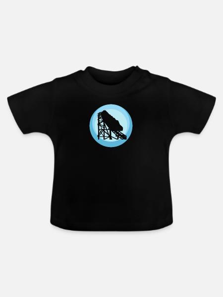 Rummel Lukas Achterbahn - Baby Bio-T-Shirt mit Rundhals - Schwarz
