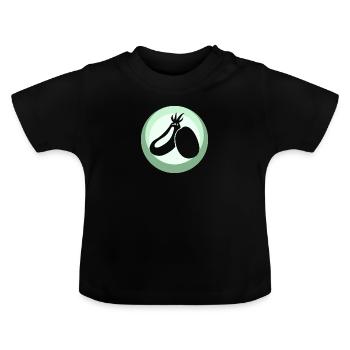 Vegan Animal Rights Speise - Baby Bio-T-Shirt mit Rundhals - Schwarz - Vorne