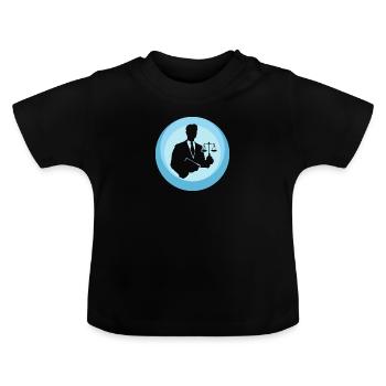 Anwalt Behandlung Recht - Baby Bio-T-Shirt mit Rundhals - Schwarz - Vorne