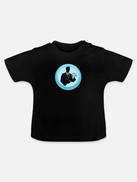 Anwalt Behandlung Recht - Baby Bio-T-Shirt mit Rundhals - Schwarz