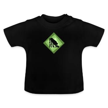 Achterbahn Riesenrad - Baby Bio-T-Shirt mit Rundhals - Schwarz - Vorne