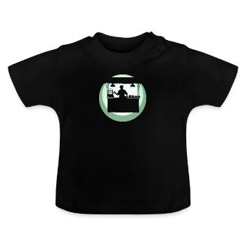Food trucks fast food - Baby Organic T-Shirt with Round Neck - black - Front