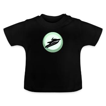 Jetski Wasserski - Baby Bio-T-Shirt mit Rundhals - Schwarz - Vorne