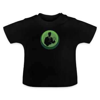 Traitement par avocat - T-shirt bio col rond Bébé - noir - Devant