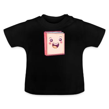 Lecture rat de bibliothèque Rat de bibliothèque - T-shirt bio col rond Bébé - noir - Devant