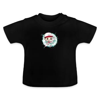 Baseball Joueurs de baseball - T-shirt bio col rond Bébé - noir - Devant