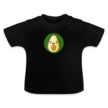 Avocado Veganerin - Baby Bio-T-Shirt mit Rundhals - Schwarz - Vorne
