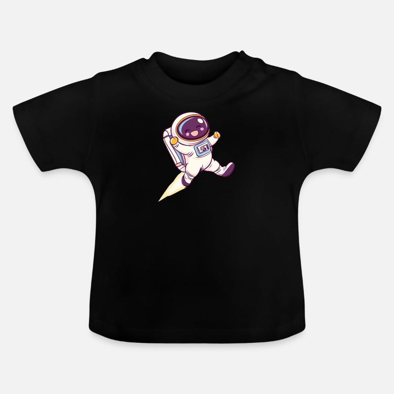 Astronaute Spaceman Navette spatiale - T-shirt bio col rond Bébé - noir