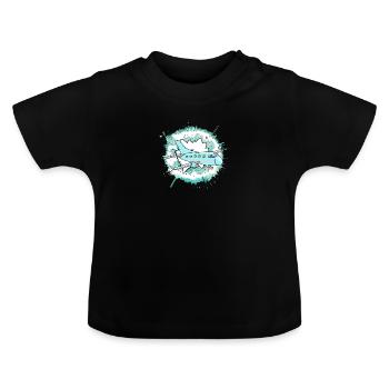 Flugzeug Fliegen Flug - Baby Bio-T-Shirt mit Rundhals - Schwarz - Vorne