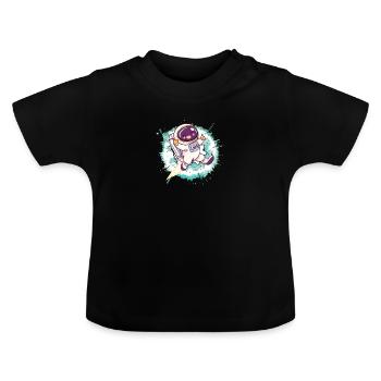 Astronaute Astronaute Spaceman Rocket - T-shirt bio col rond Bébé - noir - Devant