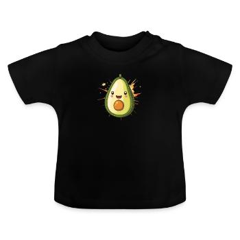 Avocado Veganerin - Baby Bio-T-Shirt mit Rundhals - Schwarz - Vorne