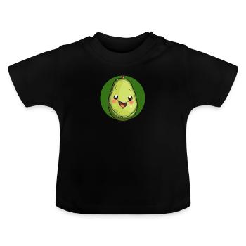 Avocat bio - T-shirt bio col rond Bébé - noir - Devant