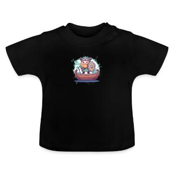 Wikinger celtic - Baby Bio-T-Shirt mit Rundhals - Schwarz - Vorne