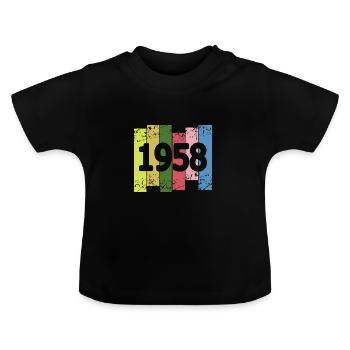 Witzig 1958 - T-shirt bio col rond Bébé - noir - Devant