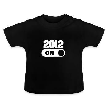 2012 - T-shirt bio col rond Bébé - noir - Devant
