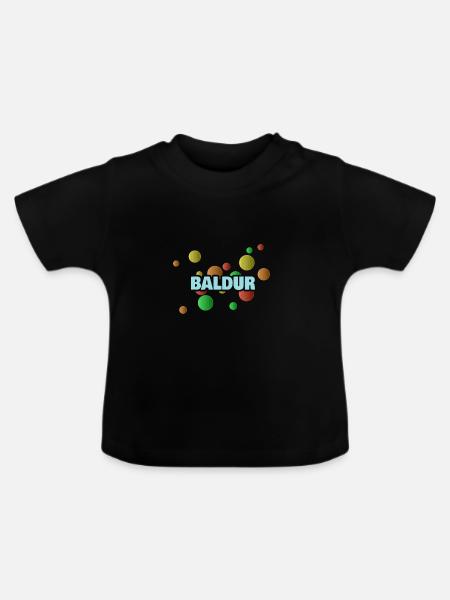 Bällebad Baldur - Baby Bio-T-Shirt mit Rundhals - Schwarz