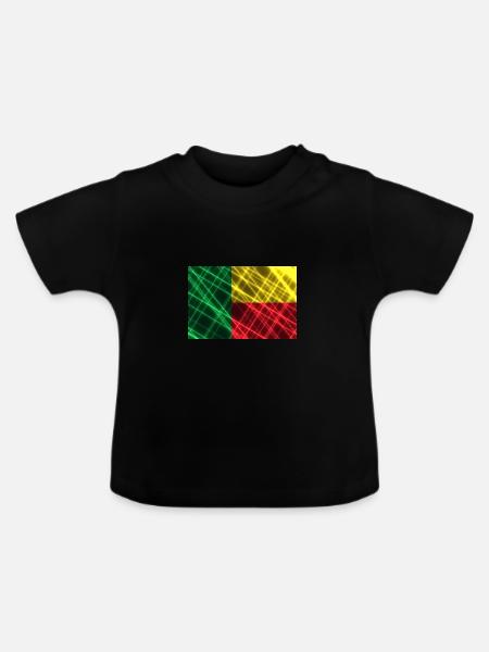 Benin - Baby Bio-T-Shirt mit Rundhals - Schwarz