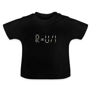 Elektrotechnik Elektrische Leistung Elektrischer Strom - Baby Bio-T-Shirt mit Rundhals - Schwarz - Vorne