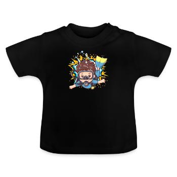 Diver Diver Snorkeling - Baby Organic T-Shirt with Round Neck - black - Front