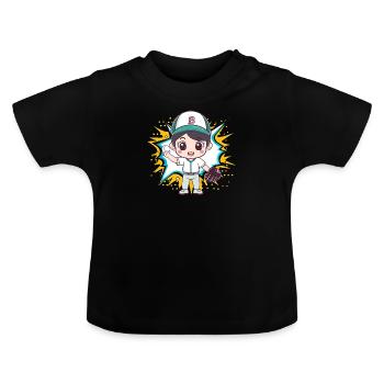 Baseball Battes de baseball - T-shirt bio col rond Bébé - noir - Devant