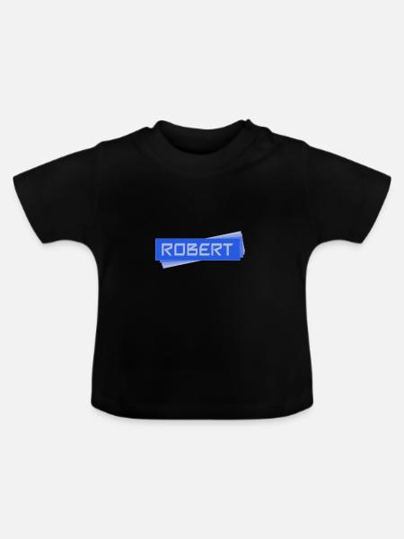 Geschenk für Robert - Baby Bio-T-Shirt mit Rundhals - Schwarz