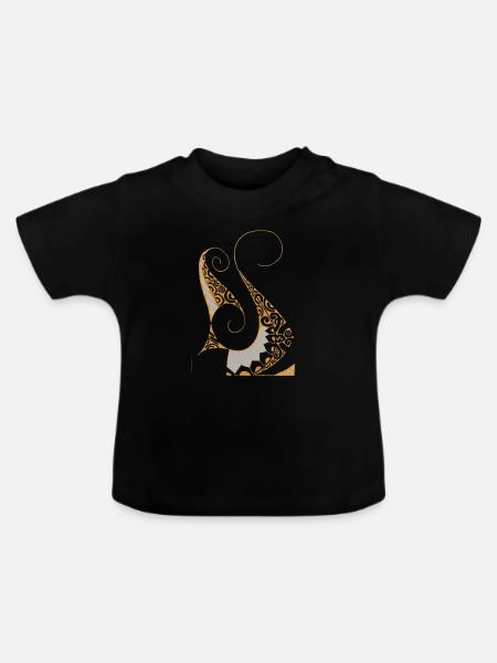 Tatoo Art 3 - Baby Bio-T-Shirt mit Rundhals - Schwarz