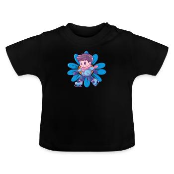 Eislauf Eislaufen Iceskating - Baby Bio-T-Shirt mit Rundhals - Schwarz - Vorne