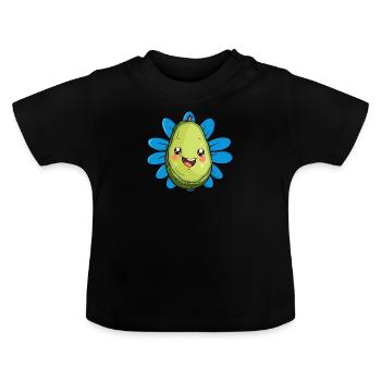 Avocado Vegan Eco - Baby Organic T-Shirt with Round Neck - black - Front