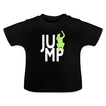 JUMP - Baby Organic T-Shirt with Round Neck - black - Front