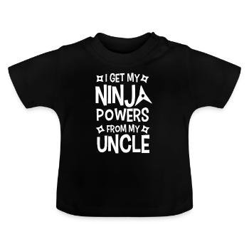 Cadeau bébé oncle oncle oncle brorson neveu - T-shirt bio col rond Bébé - noir - Devant