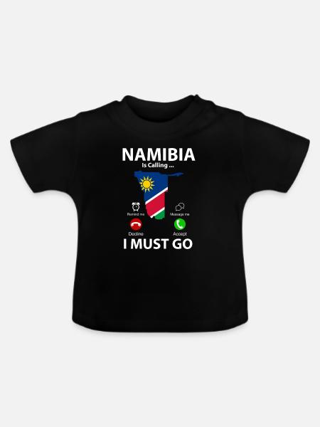 Namibia - Baby Bio-T-Shirt mit Rundhals - Schwarz