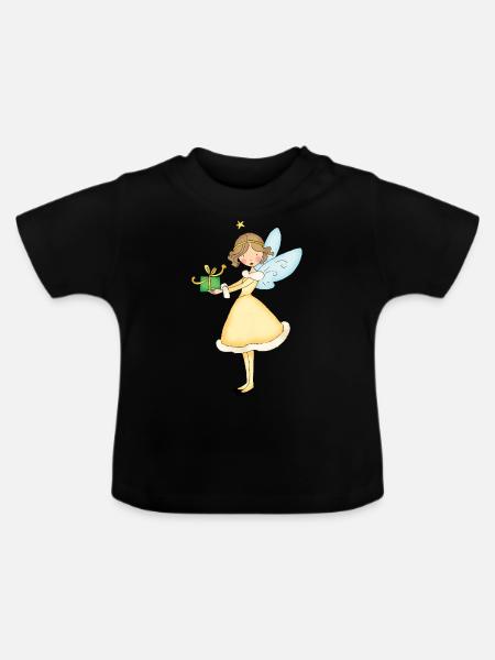 Christmas Fairy - Baby Bio-T-Shirt mit Rundhals - Schwarz