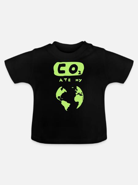 co2 - Baby Bio-T-Shirt mit Rundhals - Schwarz