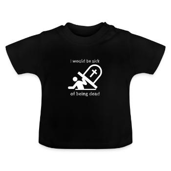 Liebe Mein Leben Tod Grabstein Geschenk - Baby Bio-T-Shirt mit Rundhals - Schwarz - Vorne