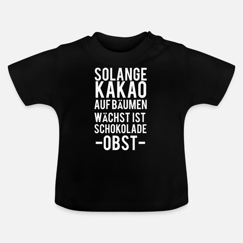 chocolat - T-shirt bio col rond Bébé - noir