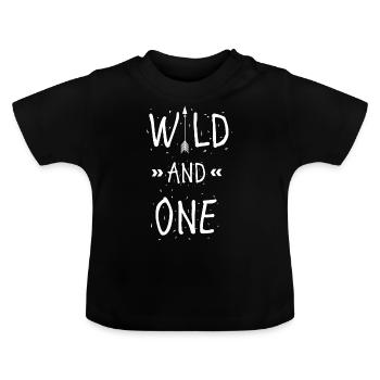 Sauvage et 1 - 1 ans - 1er jour de naissance - T-shirt bio col rond Bébé - noir - Devant