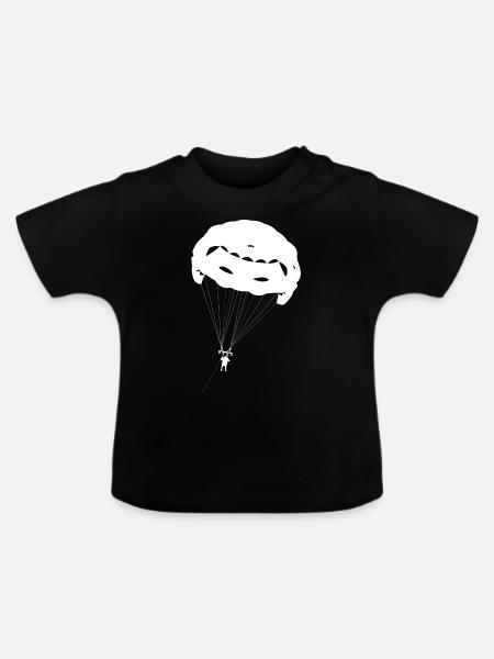 Parasailing Paragliding - Baby Bio-T-Shirt mit Rundhals - Schwarz