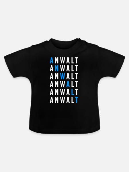 Anwalt - Baby Bio-T-Shirt mit Rundhals - Schwarz