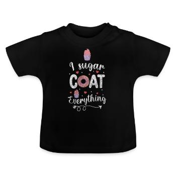 Bäckerei Lecker - Baby Bio-T-Shirt mit Rundhals - Schwarz - Vorne
