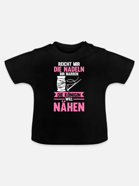 Schneidern Nähen - Baby Bio-T-Shirt mit Rundhals - Schwarz