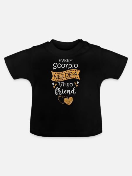 Tierkreiszeichen Astrologie - Baby Bio-T-Shirt mit Rundhals - Schwarz