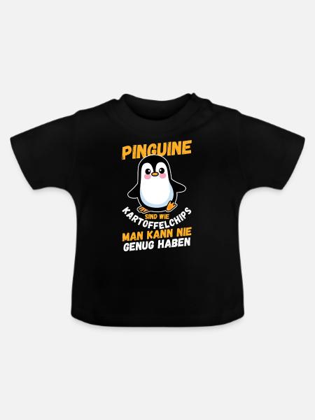 Pinguin - Baby Bio-T-Shirt mit Rundhals - Schwarz