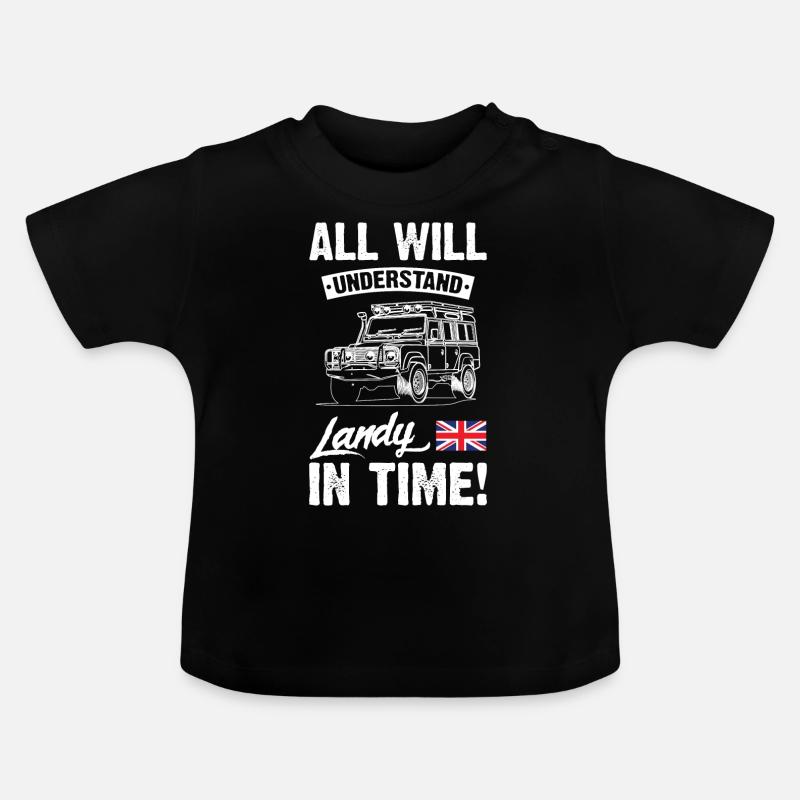All Will Understand Landy In Time - Baby Bio-T-Shirt mit Rundhals - Schwarz
