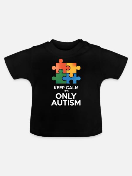 Autismus - Baby Bio-T-Shirt mit Rundhals - Schwarz