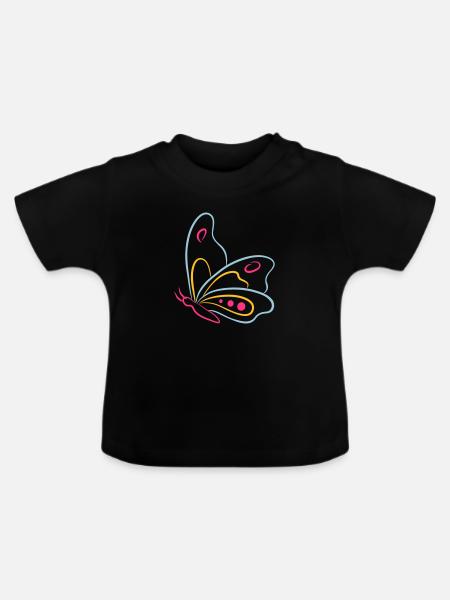 Butterfly de - Baby Bio-T-Shirt mit Rundhals - Schwarz