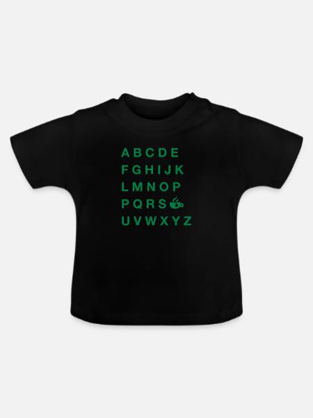 ABC-Tea - Baby Bio-T-Shirt mit Rundhals - Schwarz